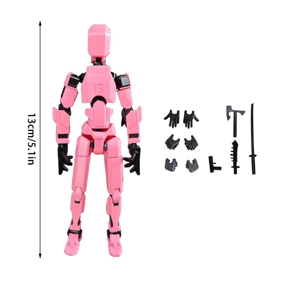 Dummy 13, Action Figure Articulated Toy Robot, 3D Printed Jointed Movable - Picture 8 of 8